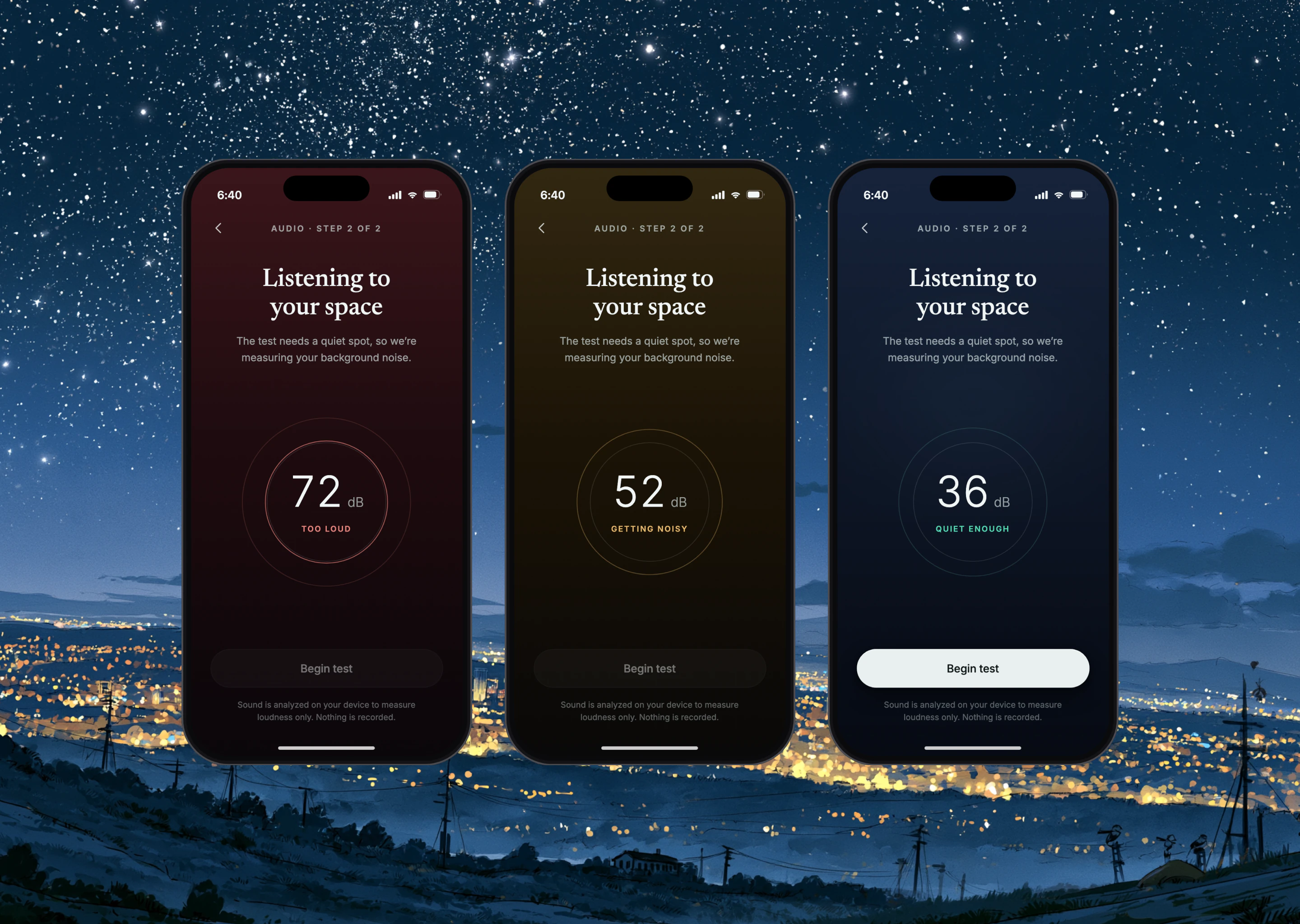 Neurapulse fitness-for-duty testing — Verify Audio screen