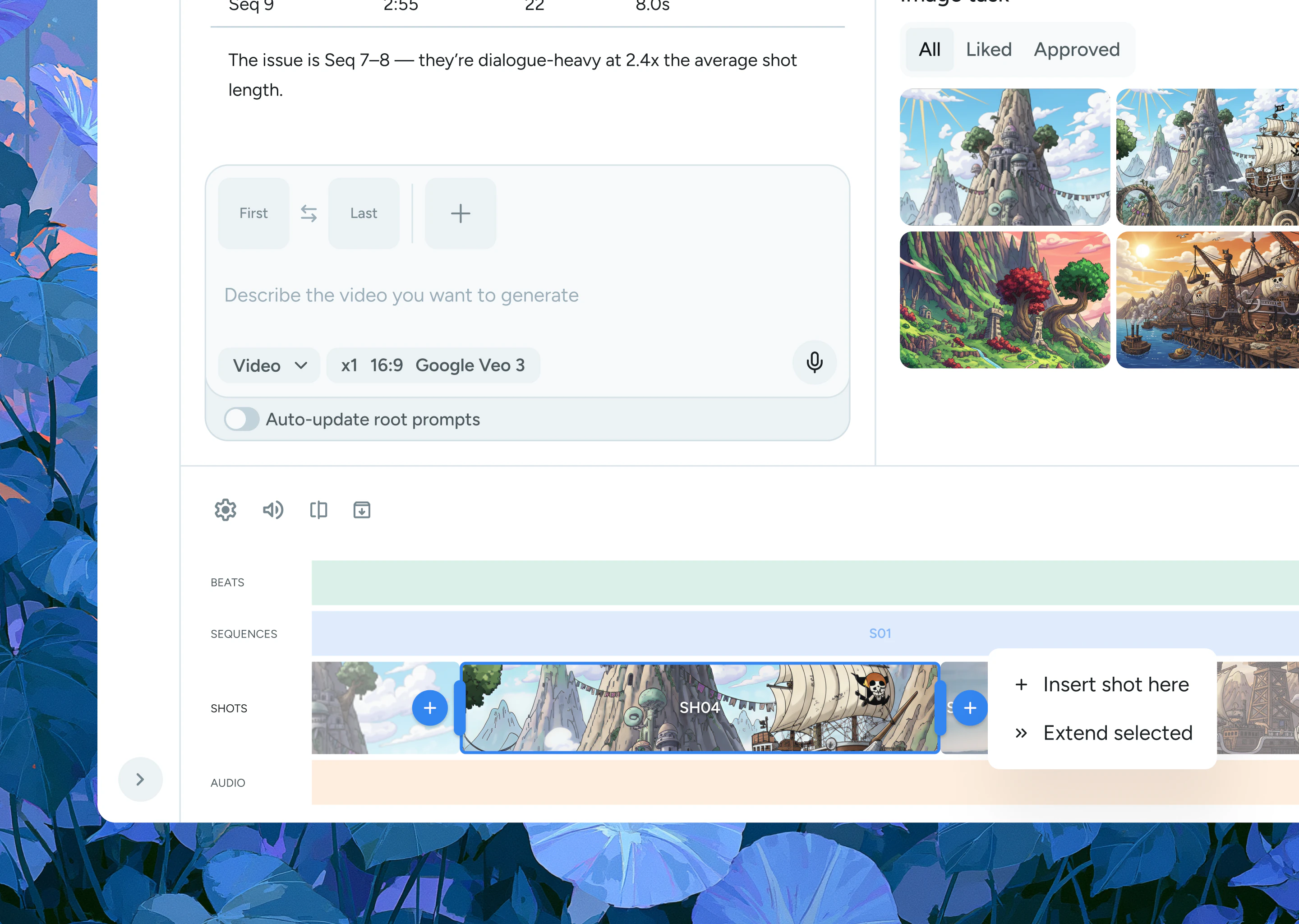 ICVR Craftology — generative AI story creation tool, screen 2