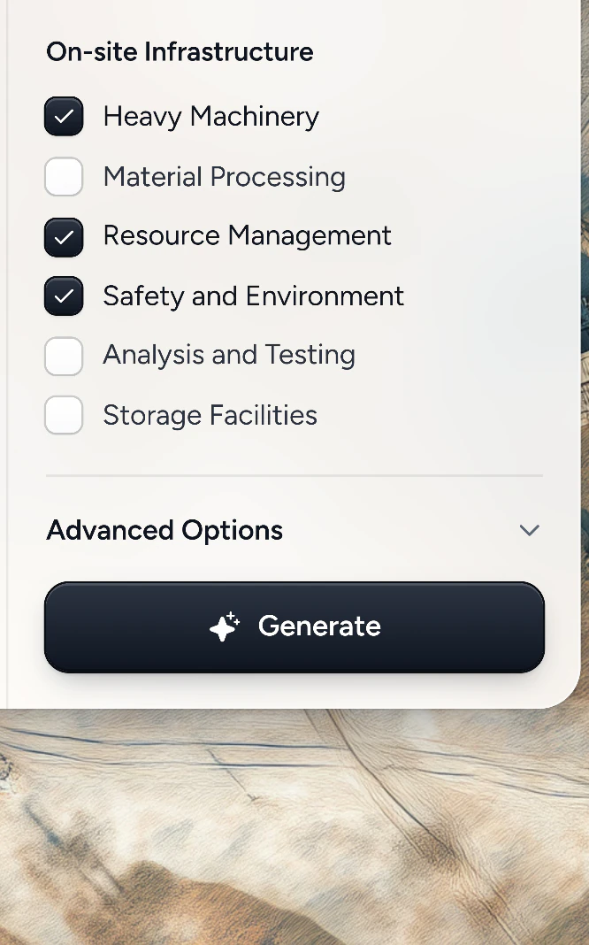 Inkwell site configuration: on-site infrastructure and Generate