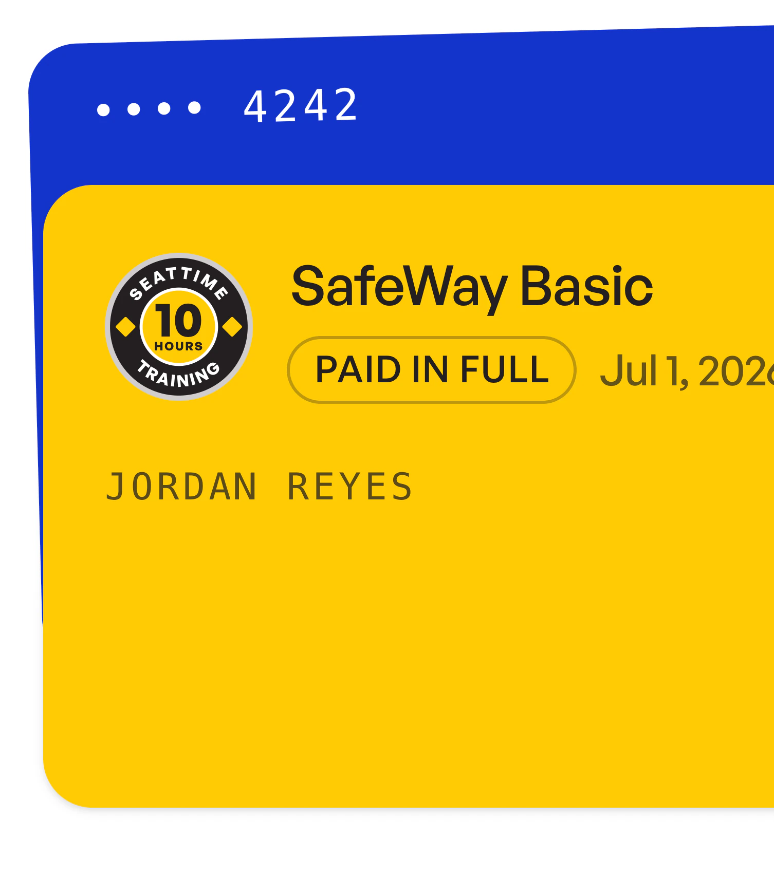 SafeWay Basic, paid in full